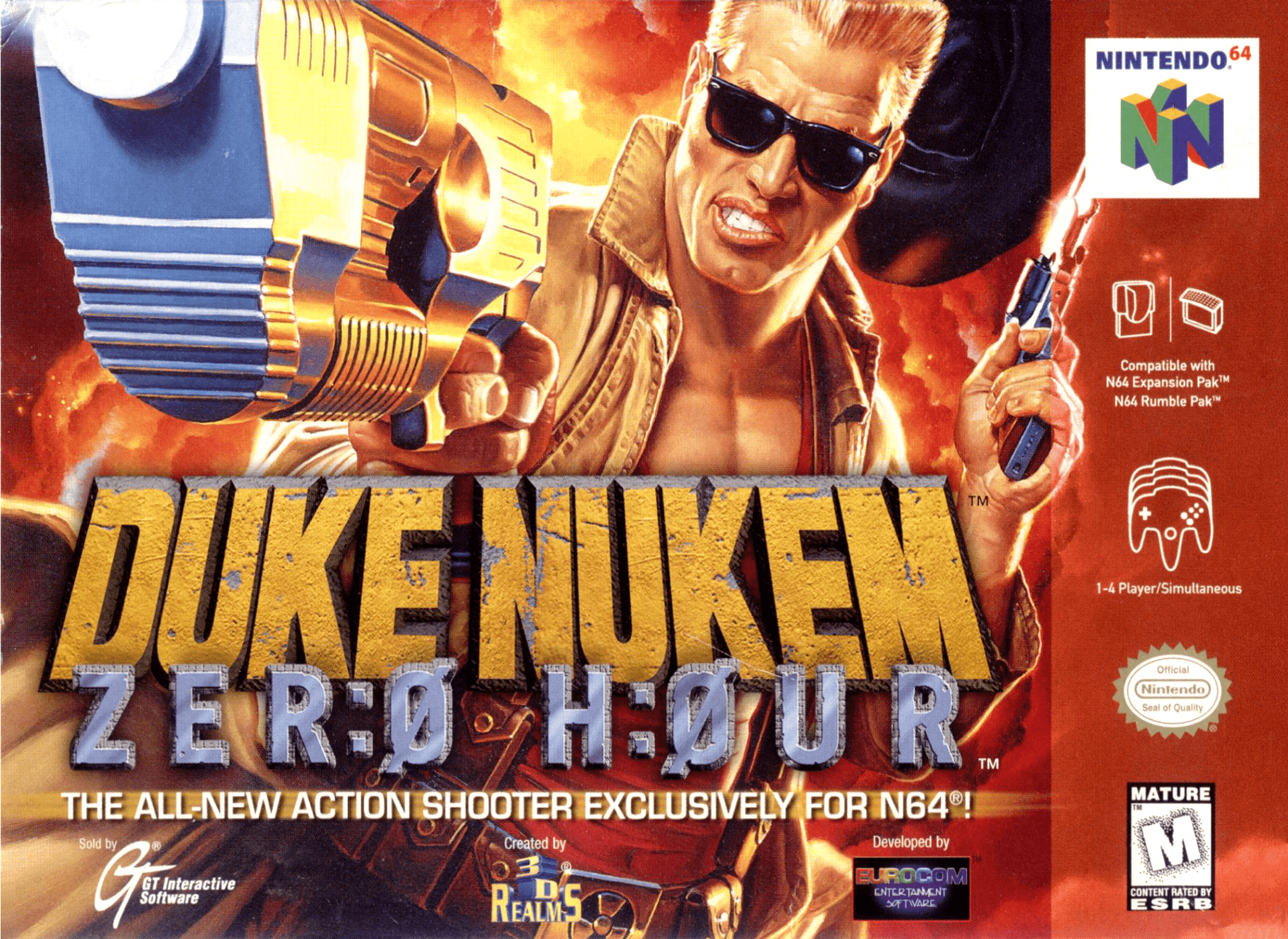 Duke Nukem Zero Hour box art for Nintendo 64